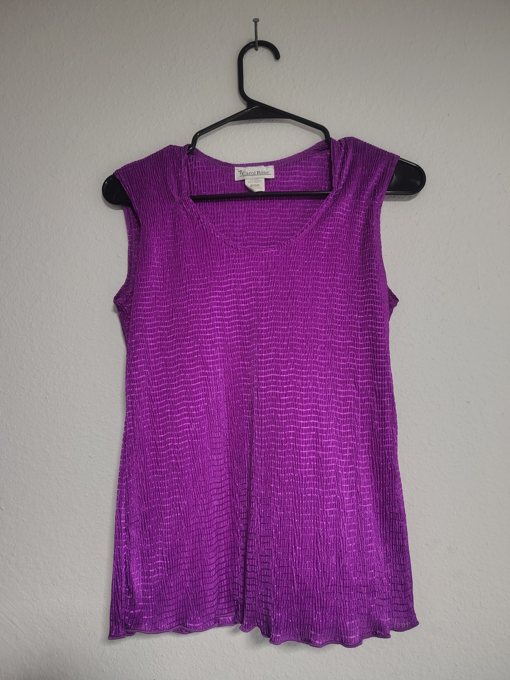 Carole Rose Vibrant Purple Sleeveless Scoop Neck Tank